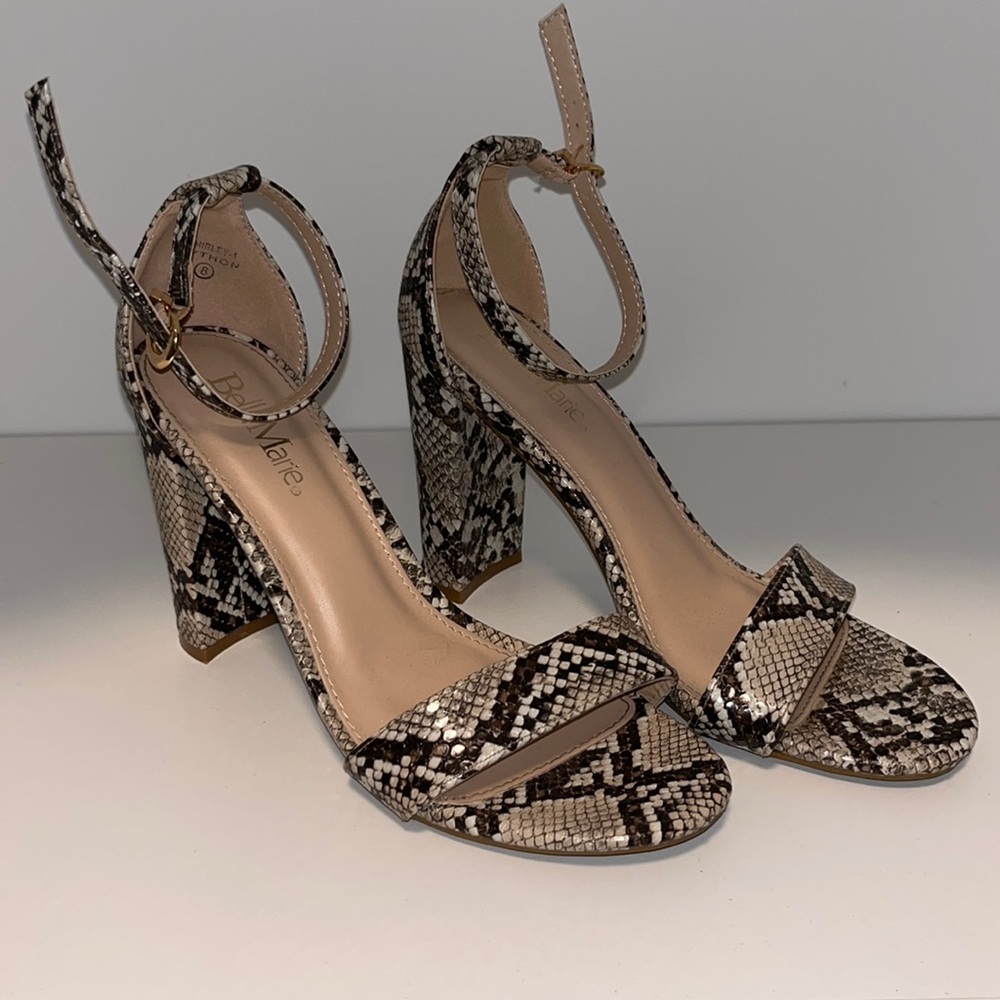 snakeskin heels